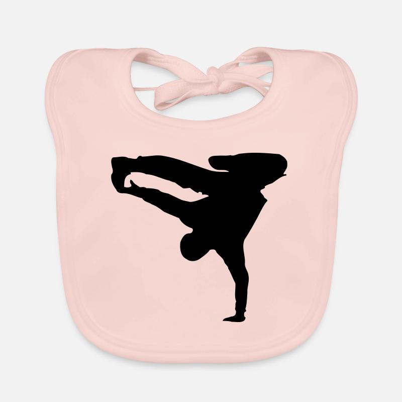Breakdance - Baby Bio-Lätzchen - Rose