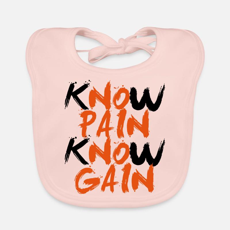 No Pain No Gain - Bavoir bio Bébé - rose