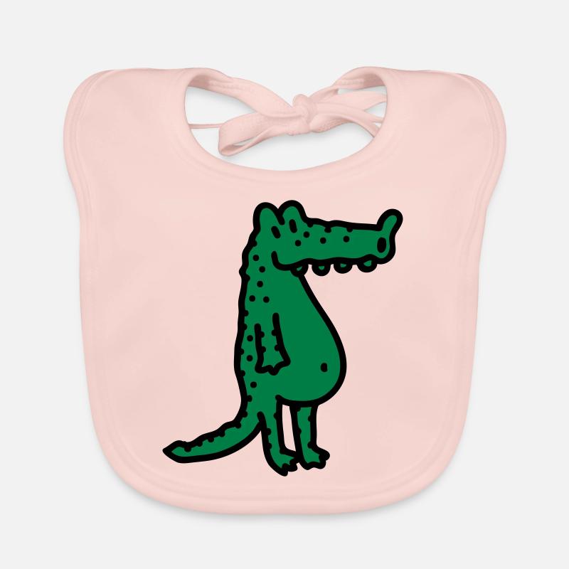 Krokodil - Baby Bio-Lätzchen - Rose