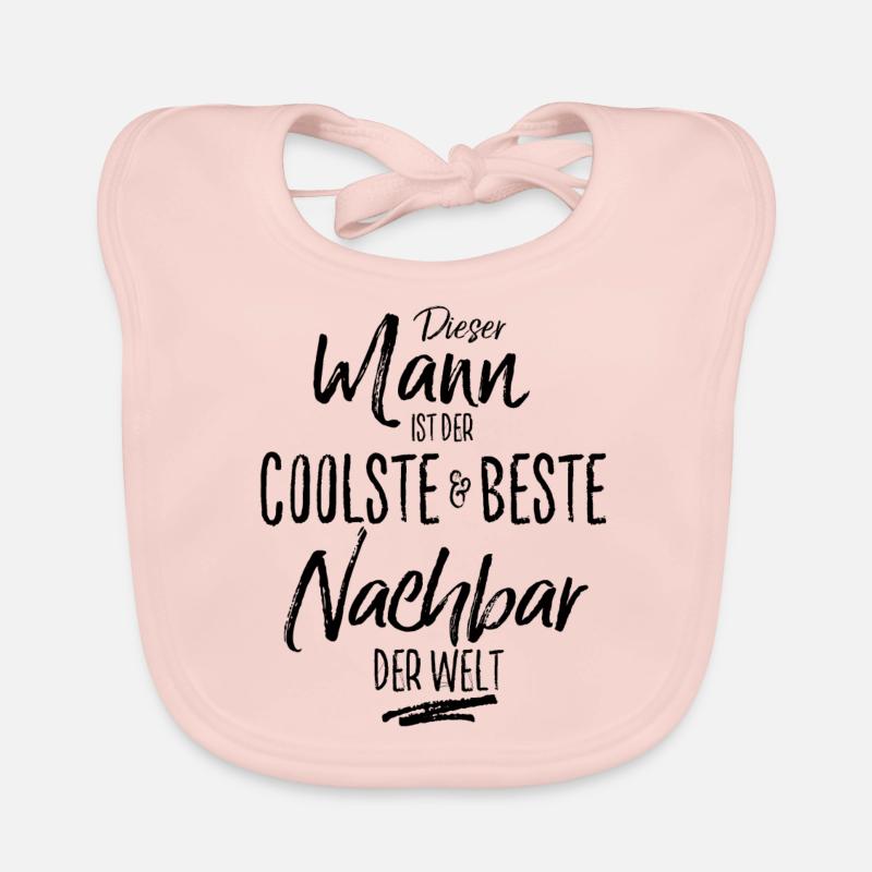 nachbar der Beste (s) - Baby Bio-Lätzchen - Rose