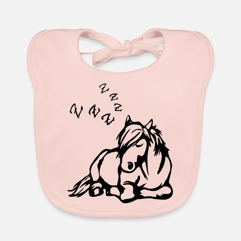 Cadeau de ZZZ de cheval de dessin animé Bavoir bio Bébé