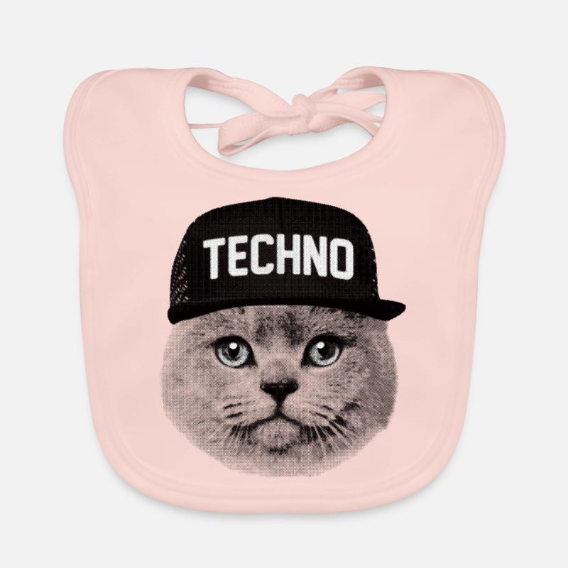 Techno cat Organic Baby Bibs