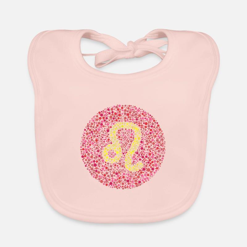 Leo Eye Test Zodiac Symbol Organic Baby Bibs