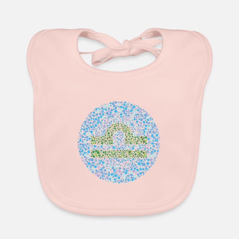 Libra Eye Test Symbole du zodiaque - Bavoir bio Bébé - rose