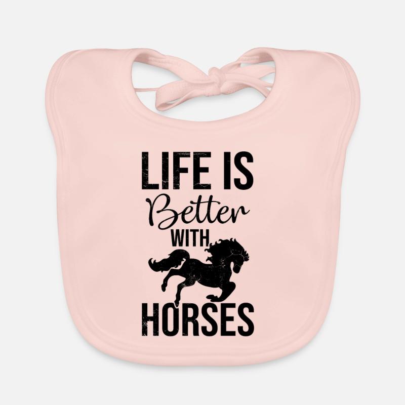 horses Organic Baby Bibs