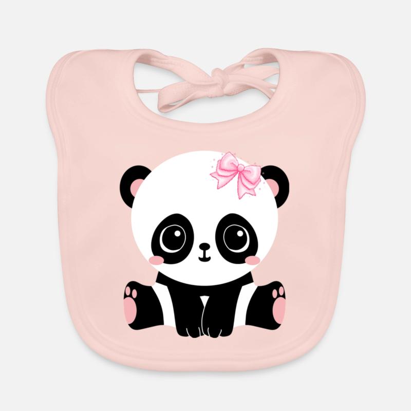 Mignon bébé panda Bavoir bio Bébé