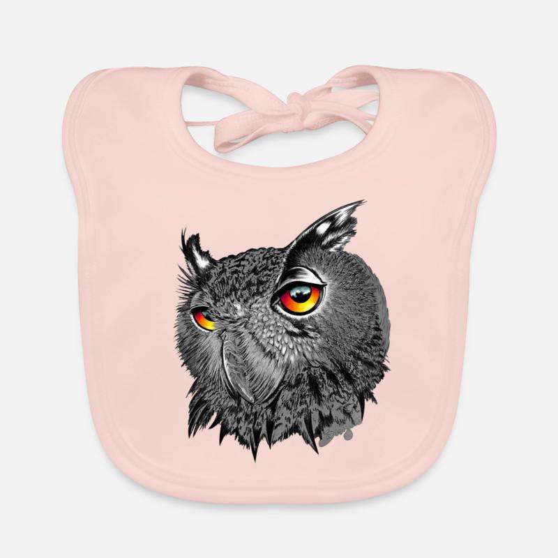 Uhu/Bubo Bubo/Hibou Bavoir bio Bébé