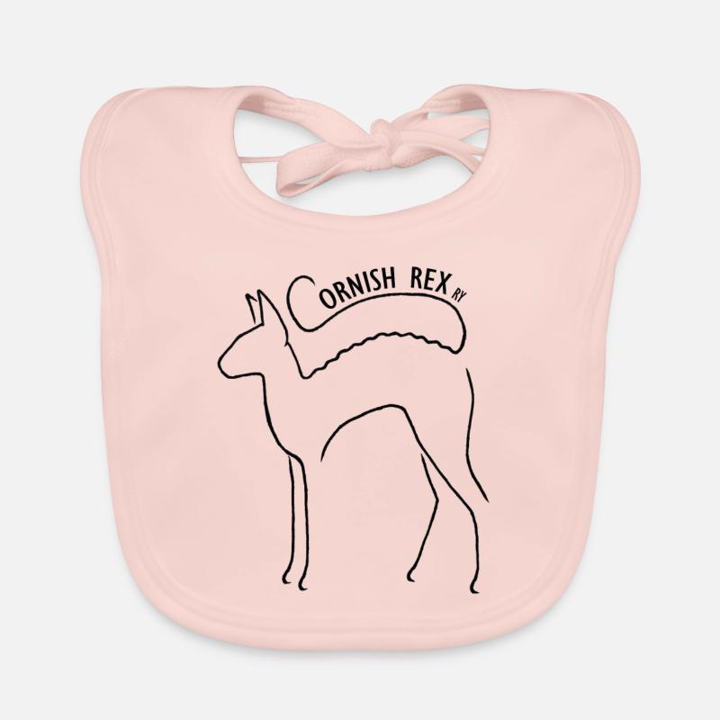 Cornish rex ry logo noir Bavoir bio Bébé