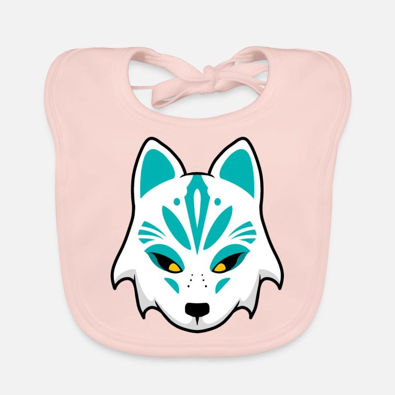 Kitsune Masque bleu Bavoir bio Bébé