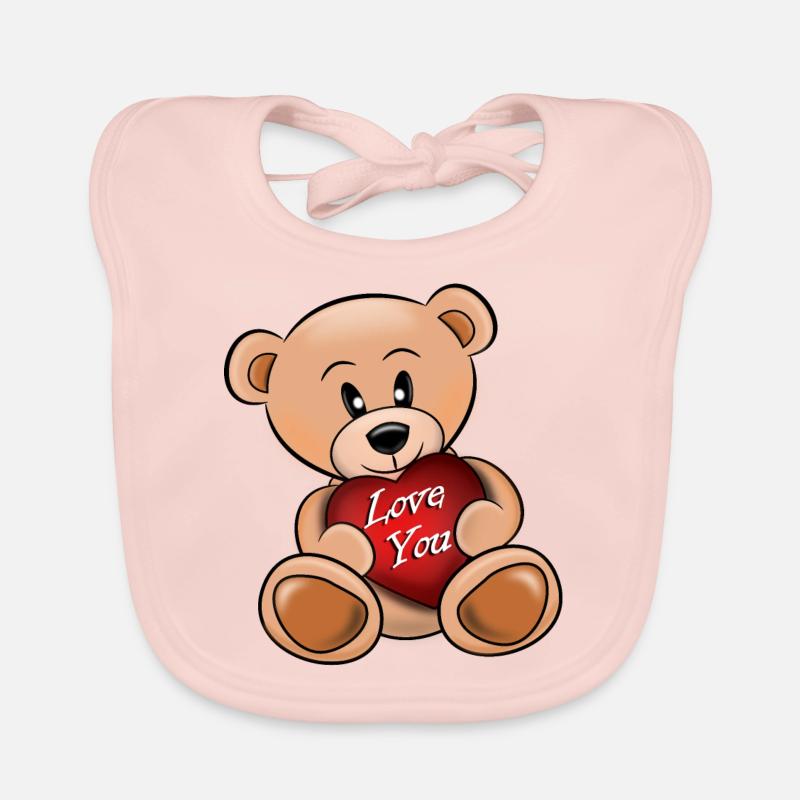 Der Teddybär liebt dich Baby Bio-Lätzchen