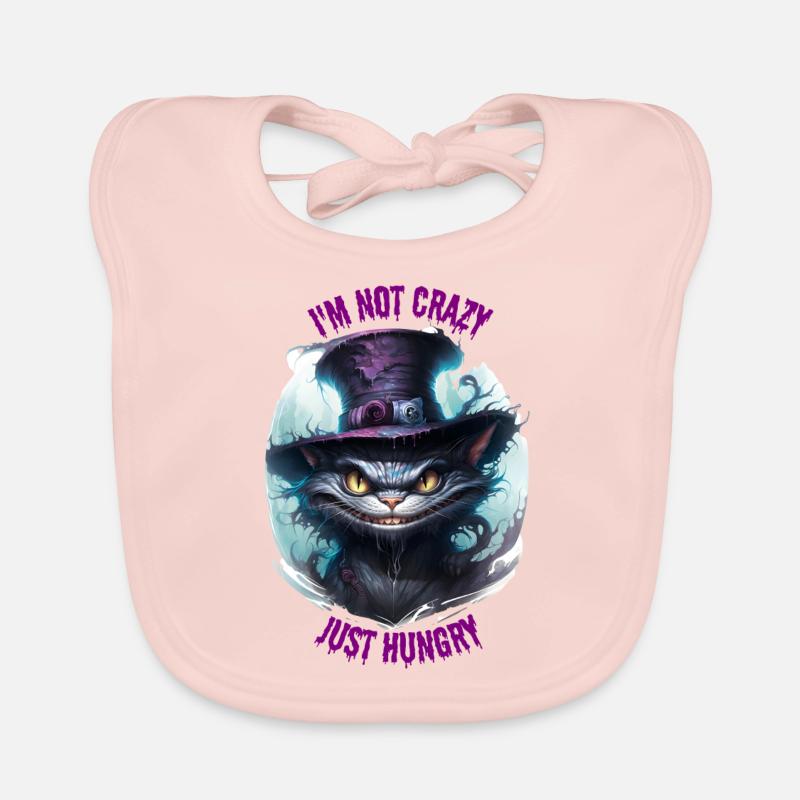 CHAT AFFAMÉ DU CHESHIRE Bavoir bio Bébé