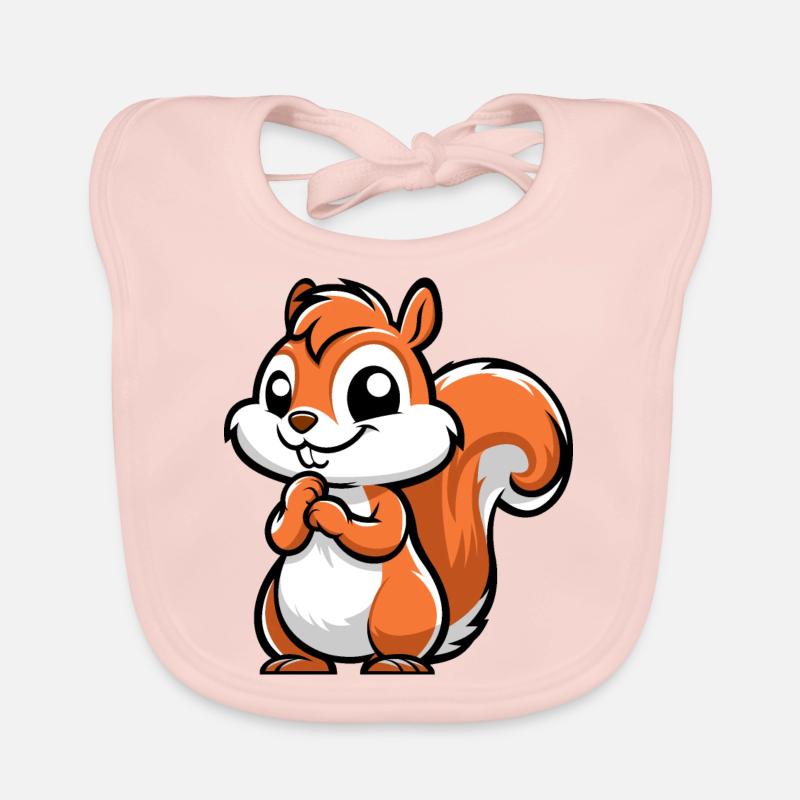 Petit écureuil effronté Bavoir bio Bébé