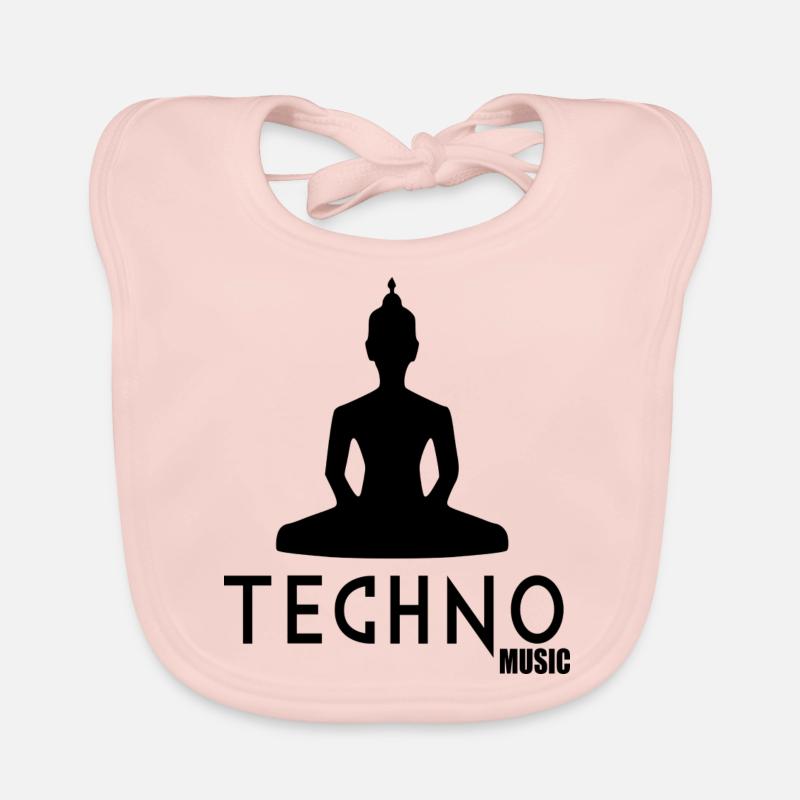 techno music 1 Organic Baby Bibs