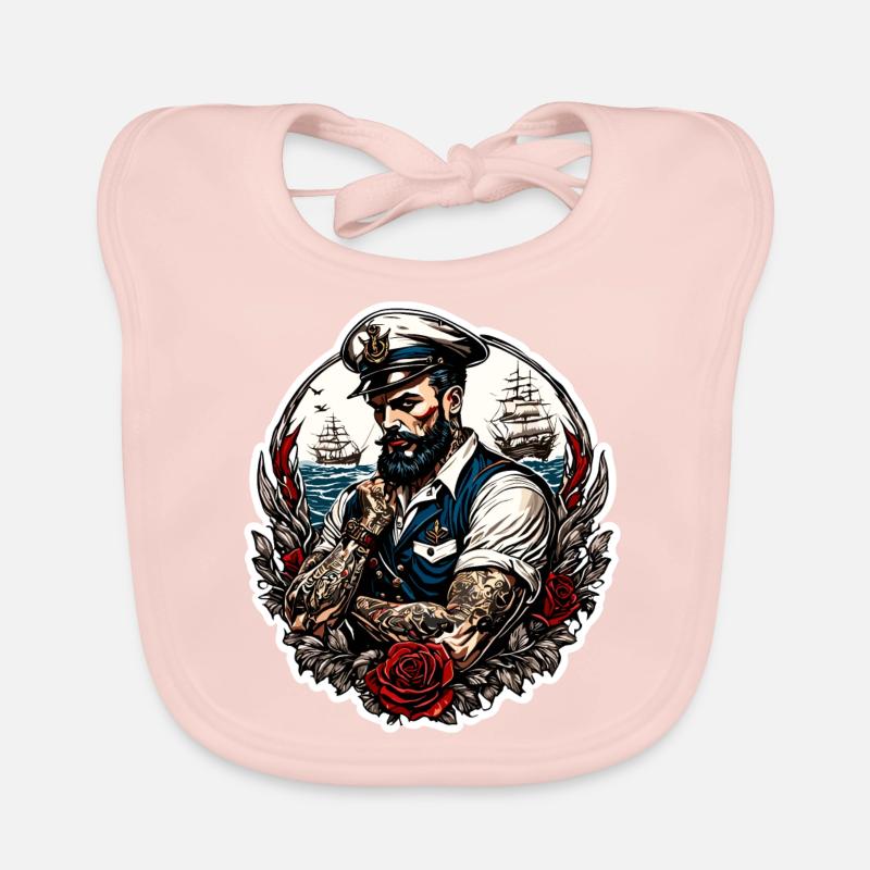 Sailor / Ship's Crew / Deckhand / Anchor Organic Baby Bibs