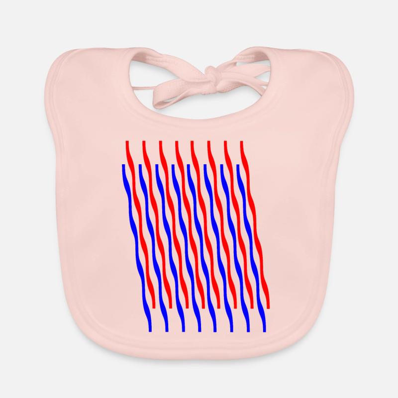 Zigzag 2 - Bavoir bio Bébé - rose