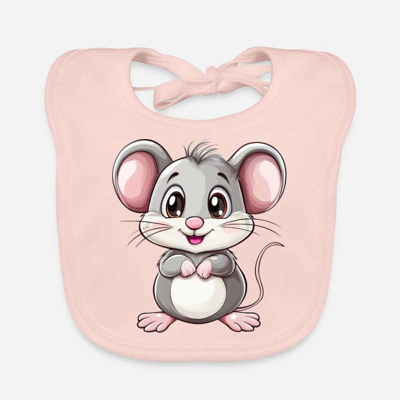 Cute Baby Mouse Organic Baby Bibs