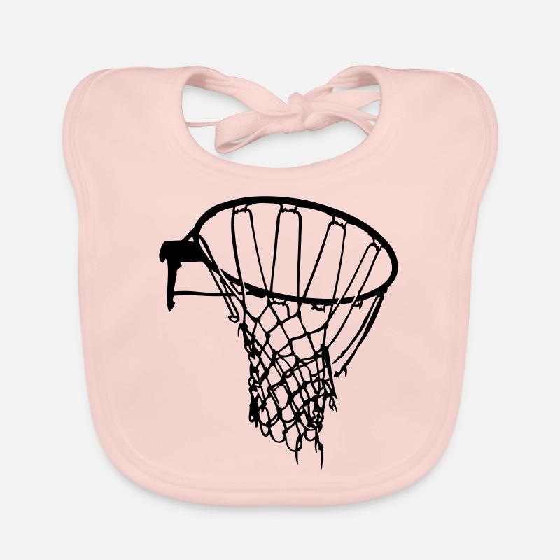Basketballkorb - Baby Bio-Lätzchen - Rose
