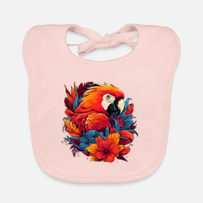 Exotic Parrot Organic Baby Bibs