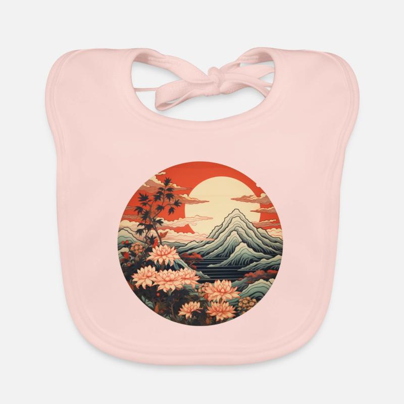 Fuji mystique - Bavoir bio Bébé - rose