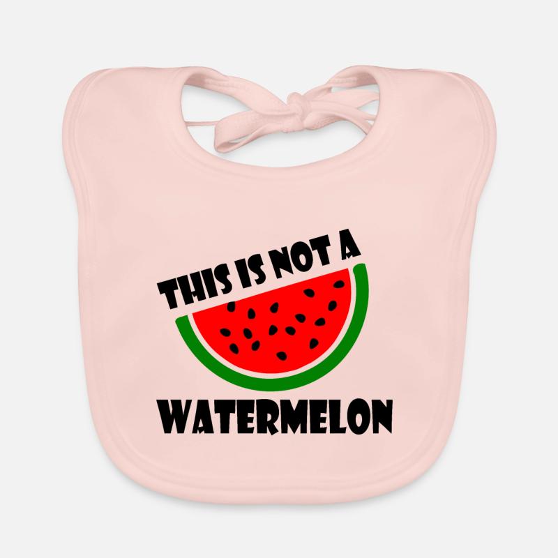 THIS IS NOT A WATERMELON - Bavoir bio Bébé - rose
