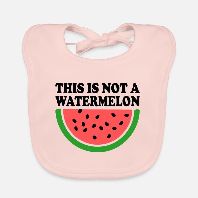 THIS IS NOT A WATERMELON - Bavoir bio Bébé - rose