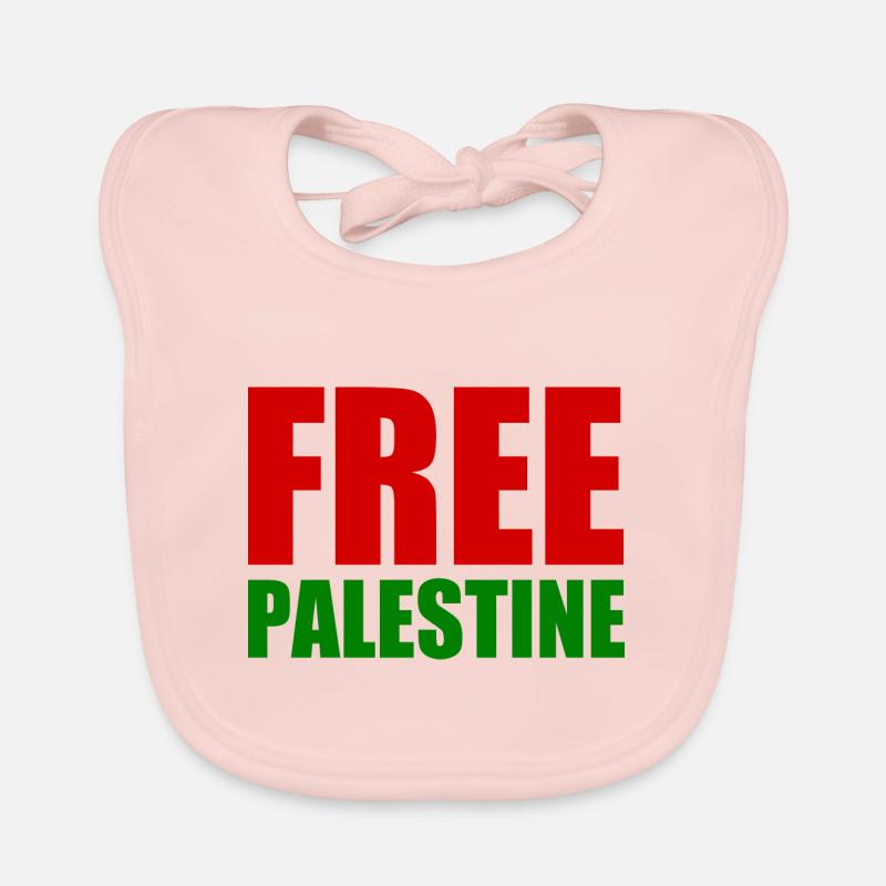 Free palestine - Bavoir bio Bébé - rose