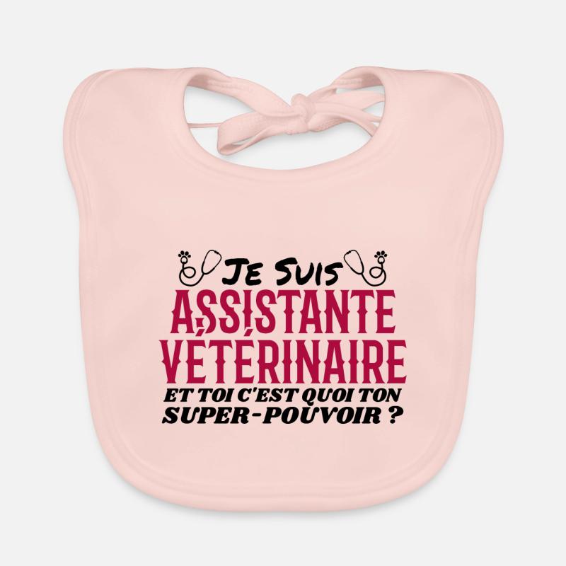 Assistant | Vet | Gift | Super power Organic Baby Bibs