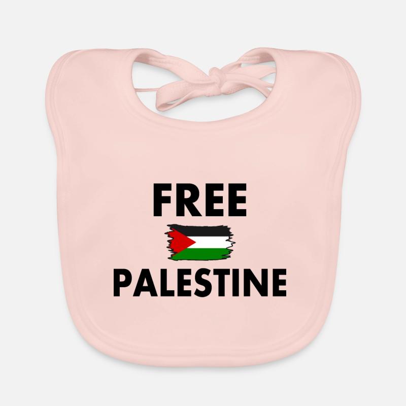 Free palestine - Bavoir bio Bébé - rose