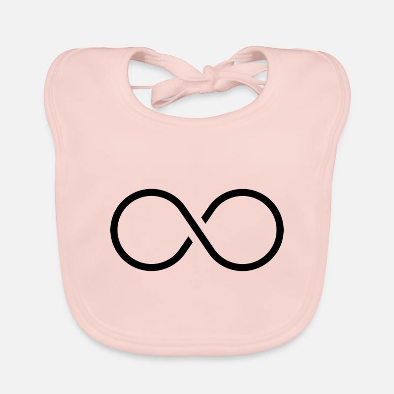 Unendlich / schwarz - Baby Bio-Lätzchen - Rose