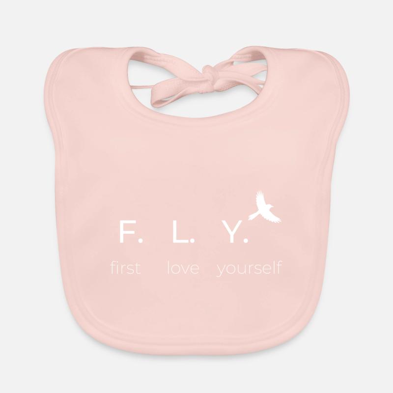 F.L.Y.d’abord s’aimer soi-même, s’aimer soi-même, positif Bavoir bio Bébé
