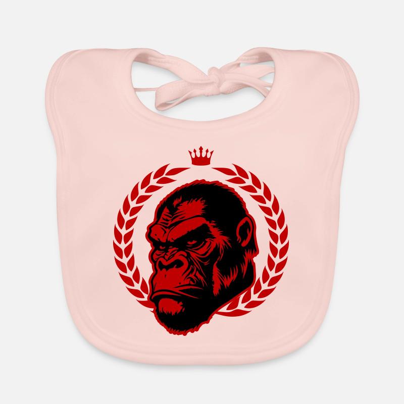 Tête de gorille Bavoir bio Bébé