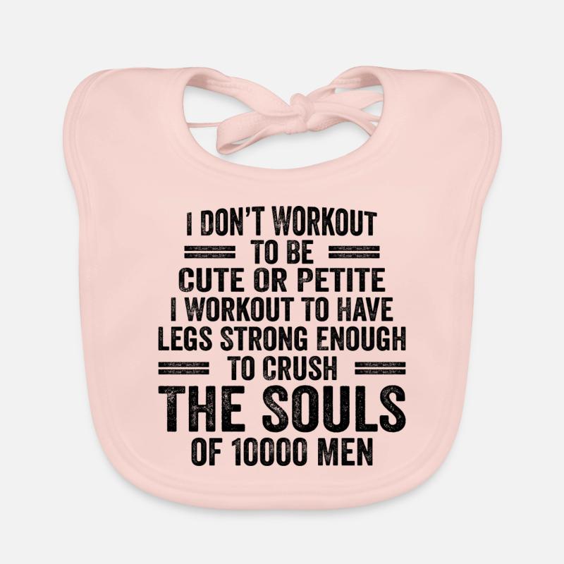 Ich trainiere nicht, um süß oder zierlich zu sein - Workout Baby Bio-Lätzchen