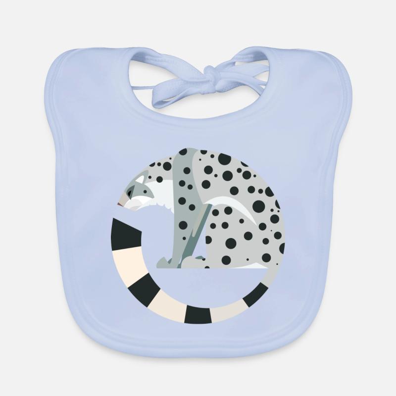 Schneeleopard Baby Bio-Lätzchen