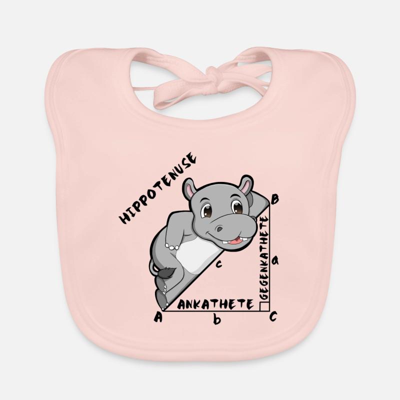 Hippotenuse Cool Fun Shirt Pythagoras Mathe Lovers - Baby Bio-Lätzchen - Rose