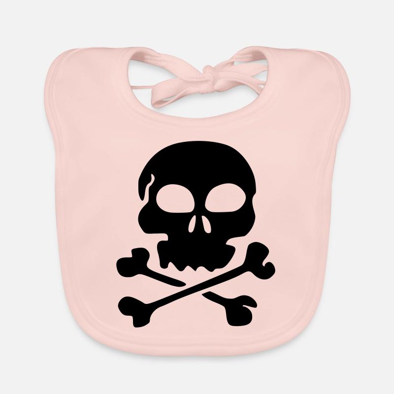 totenkopf - Baby Bio-Lätzchen - Rose