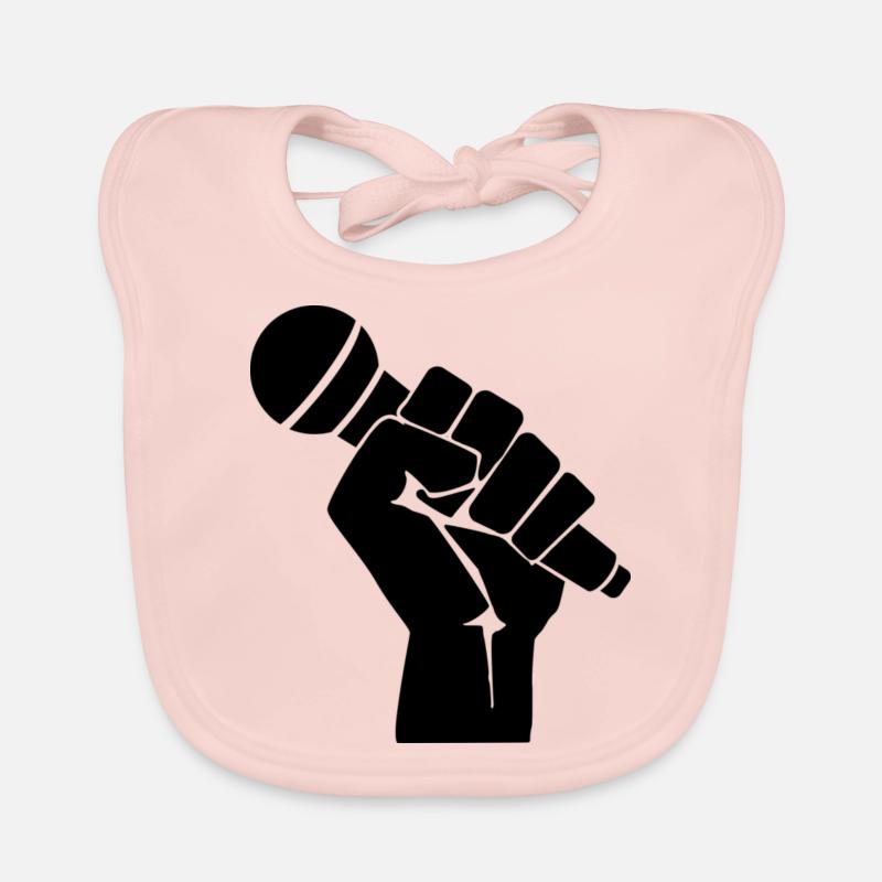 RAP, RAPPER - Bavoir bio Bébé - rose