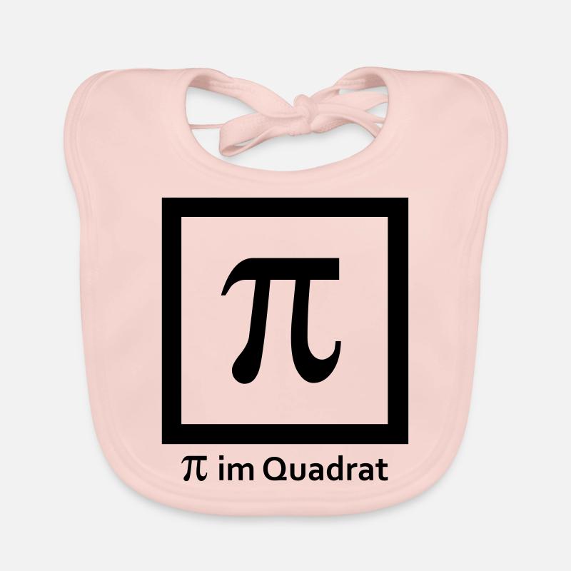 Mathe Spruch Pi im Quadrat - Text Baby Bio-Lätzchen