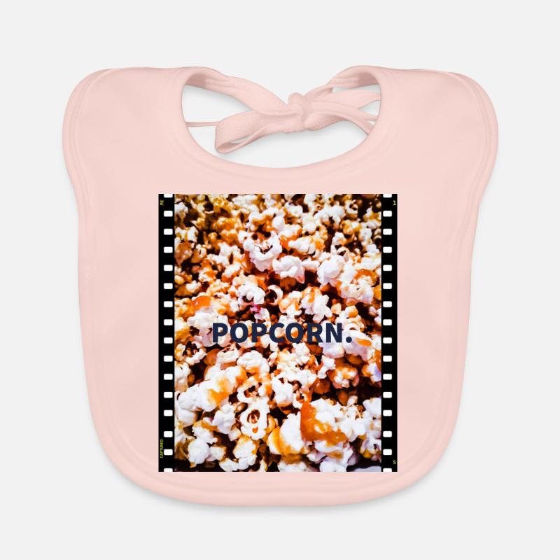 pop-corn - Bavoir bio Bébé - rose