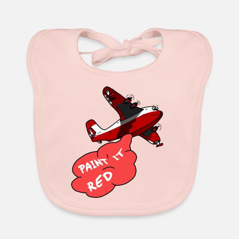 Fire Engine - Un avion de pompier aime l'eau Bavoir bio Bébé