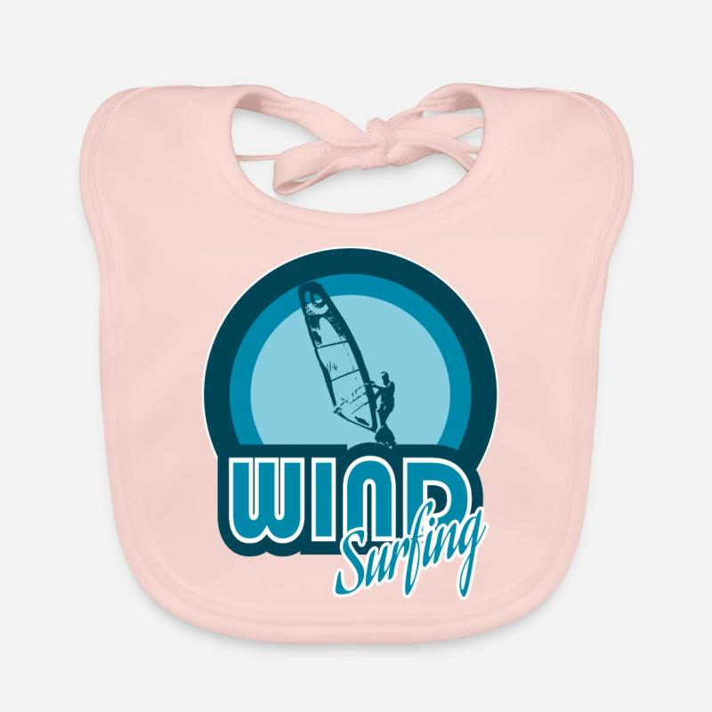 Windsurfer - Bavoir bio Bébé - rose