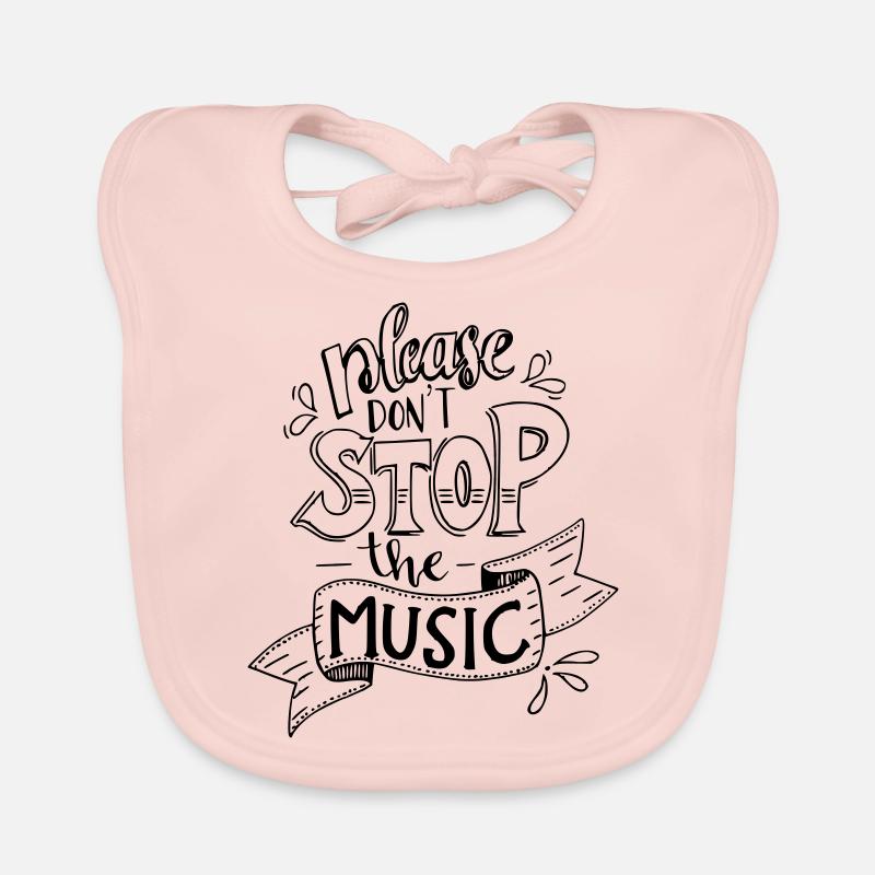 please dont stop the music Organic Baby Bibs