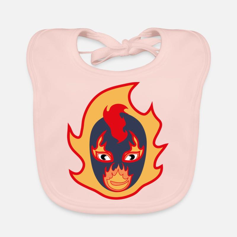 Fireball Boy - Baby Bio-Lätzchen - Rose