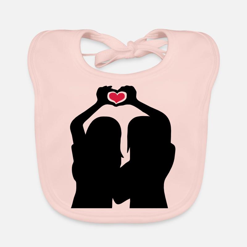 Handherz Silhouette Copines Bavoir bio Bébé