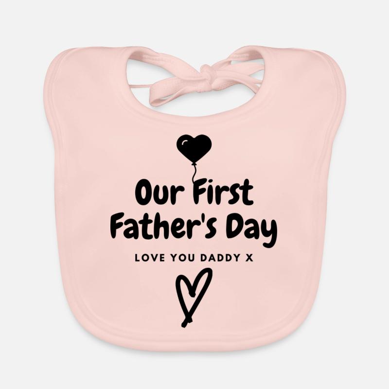 Our First Father's Day Organic Baby Bibs