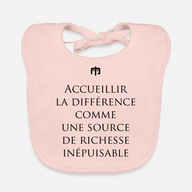 difference - Bavoir bio Bébé - rose