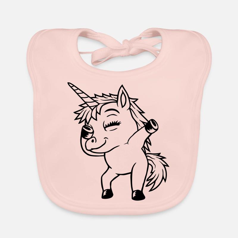 Cool Party Licorne Dabbing Bavoir bio Bébé