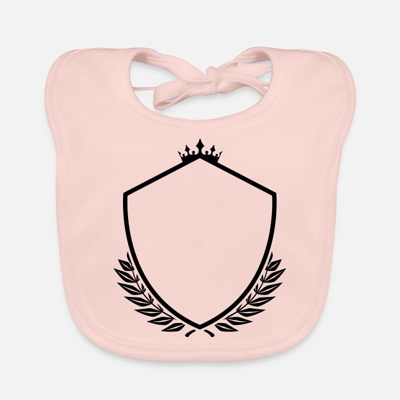 Armoiries - Bavoir bio Bébé - rose