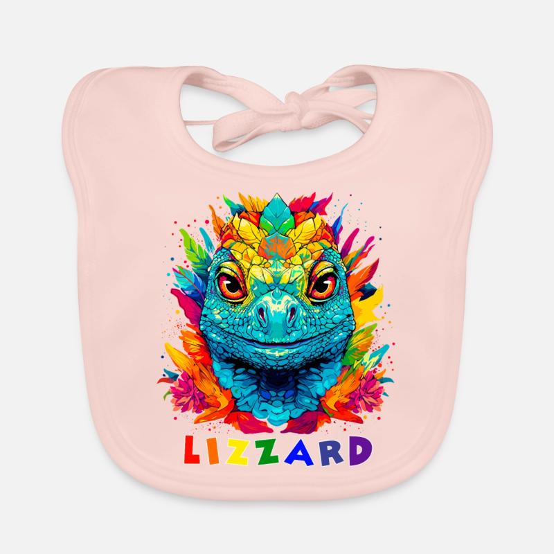 Lizzard en couleurs Bavoir bio Bébé