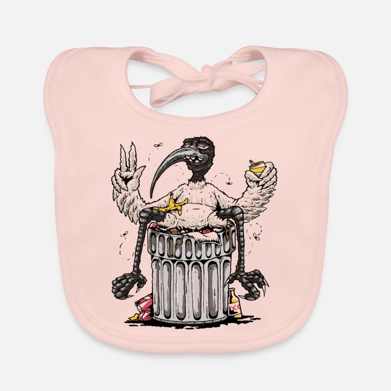 Bird in the trash Organic Baby Bibs