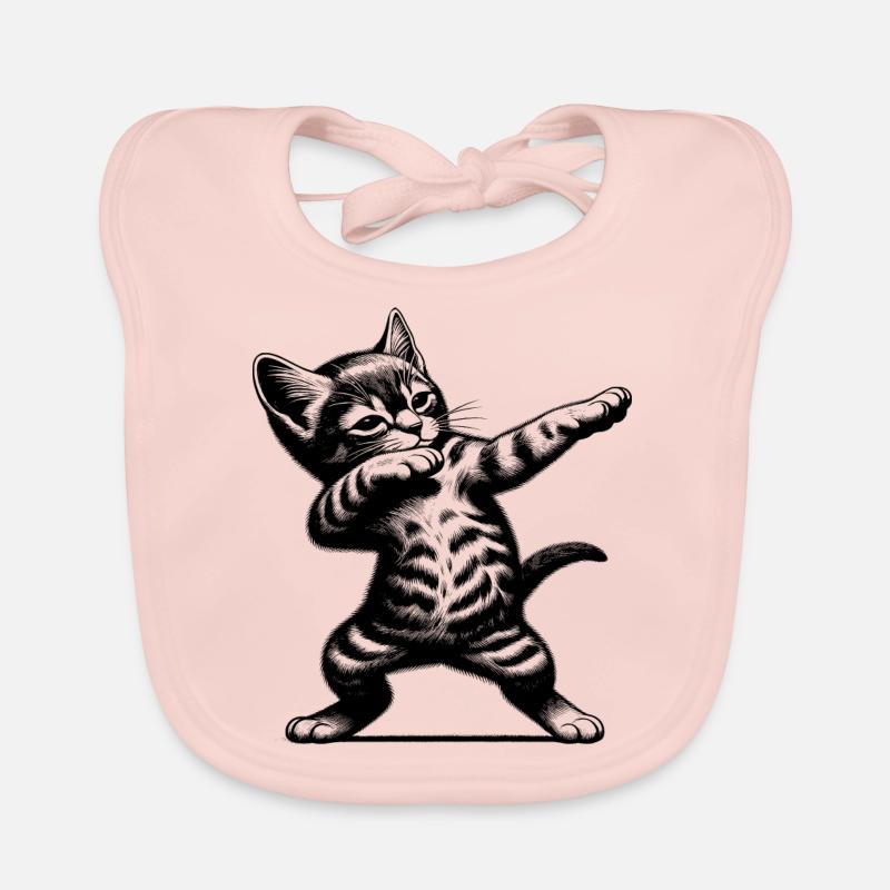 Chat dansant - Idée cadeau Dabbing Bavoir bio Bébé